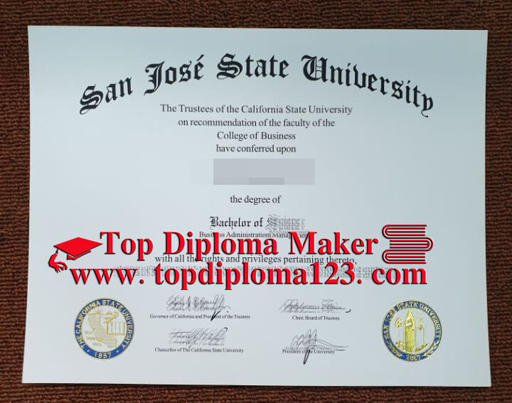 San Jose State University(SJSU) diploma