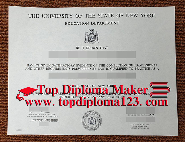 University of The State of New York CPA License