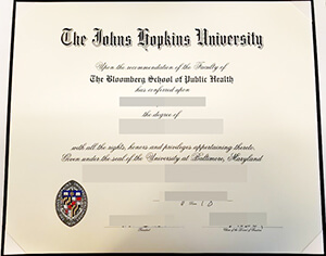 How much a copy of Johns Hopkins University degree?