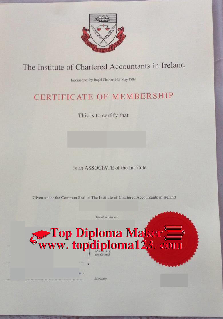  Chartered Accountants Ireland certificate of membership