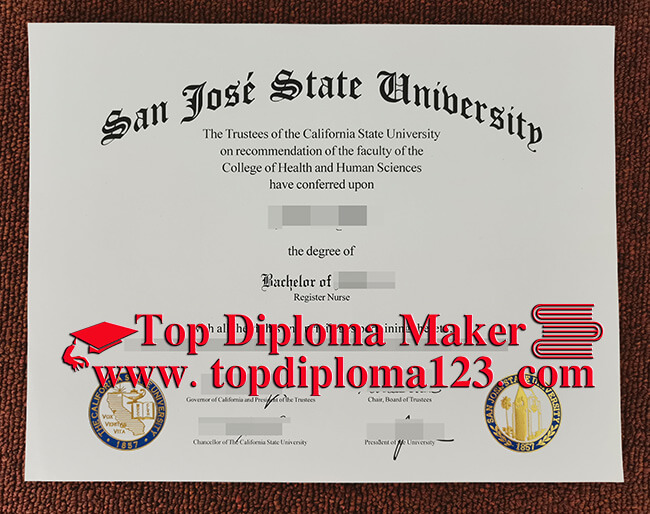  San Jose State University diploma, fake certificate