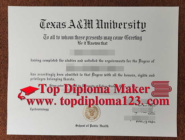 Texas A&M University diploma, fake diploma