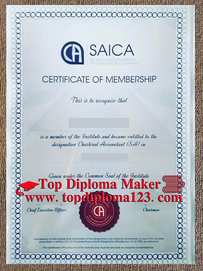 SAICA certificate