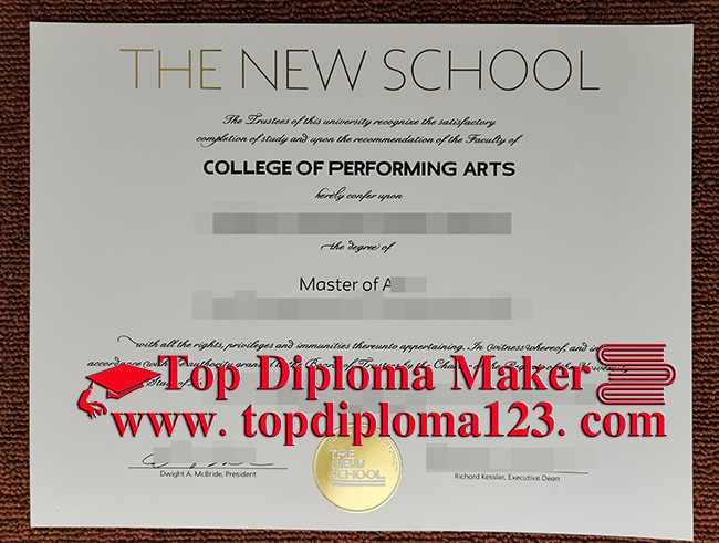 The New School  diploma