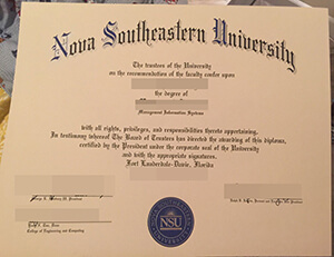 Printing a fake Nova Southeastern University (NSU) 