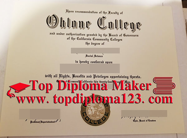 Ohlone College diploma