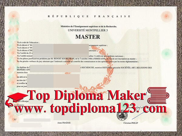 Université Montpellier 3 diploma