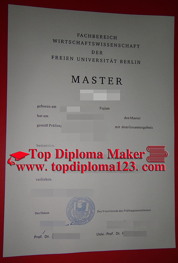 Free University of Berlin diploma