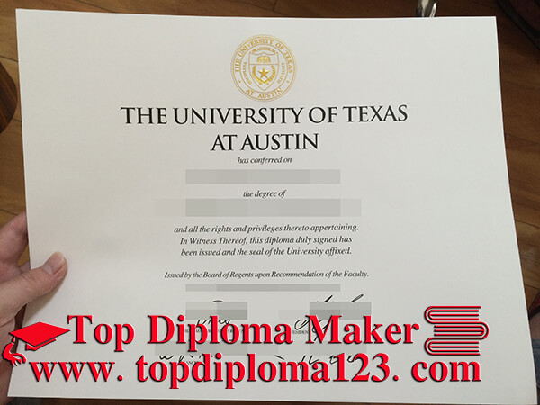 University of Texas at Austin diploma