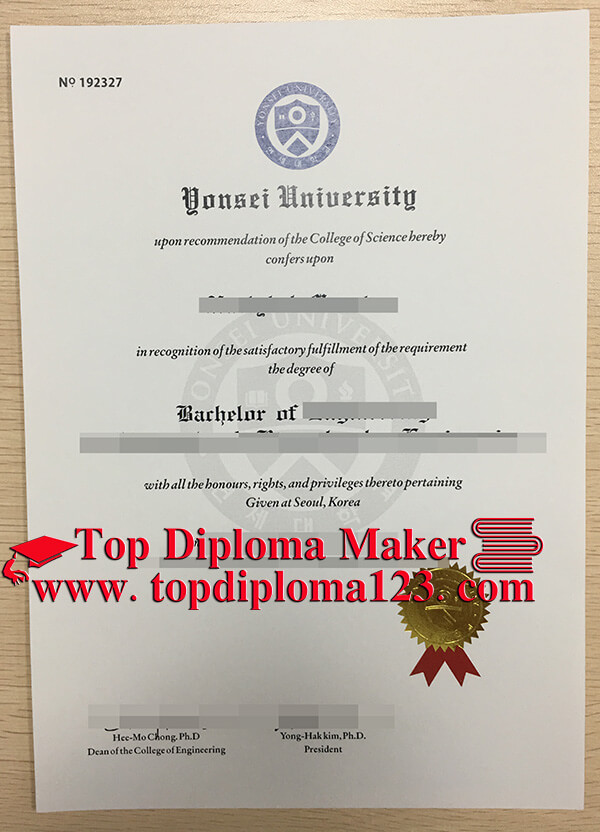  Yonsei University Diploma