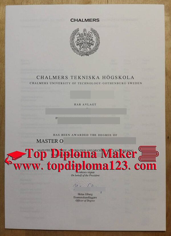  Chalmers University of Technology diploma