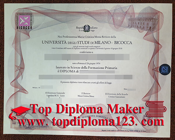 Università degli Studi di Milano-Bicocca diploma