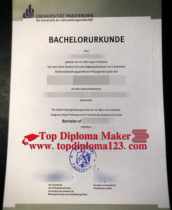 Universität Paderborn Diploma