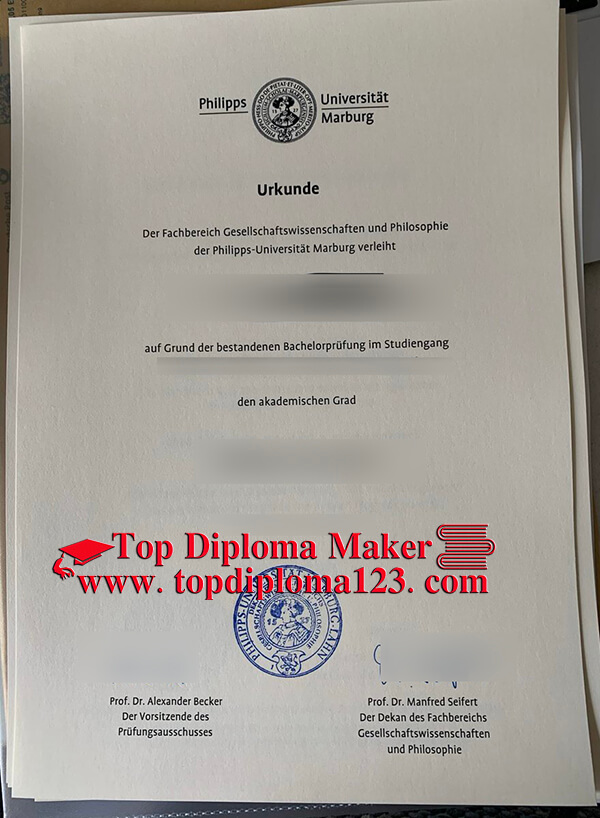 Philipps-Universität Marburg diploma