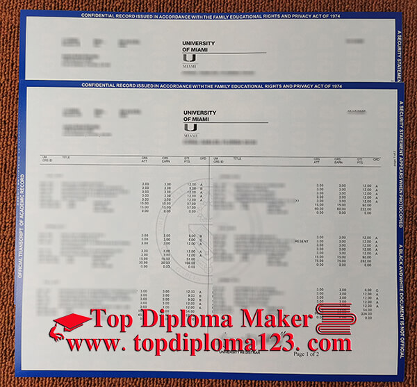 University of Miami transcript, buy fake diploma 