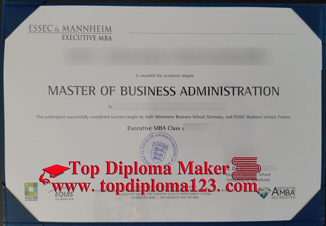 ESSEC & MANNHEIM MBA diploma