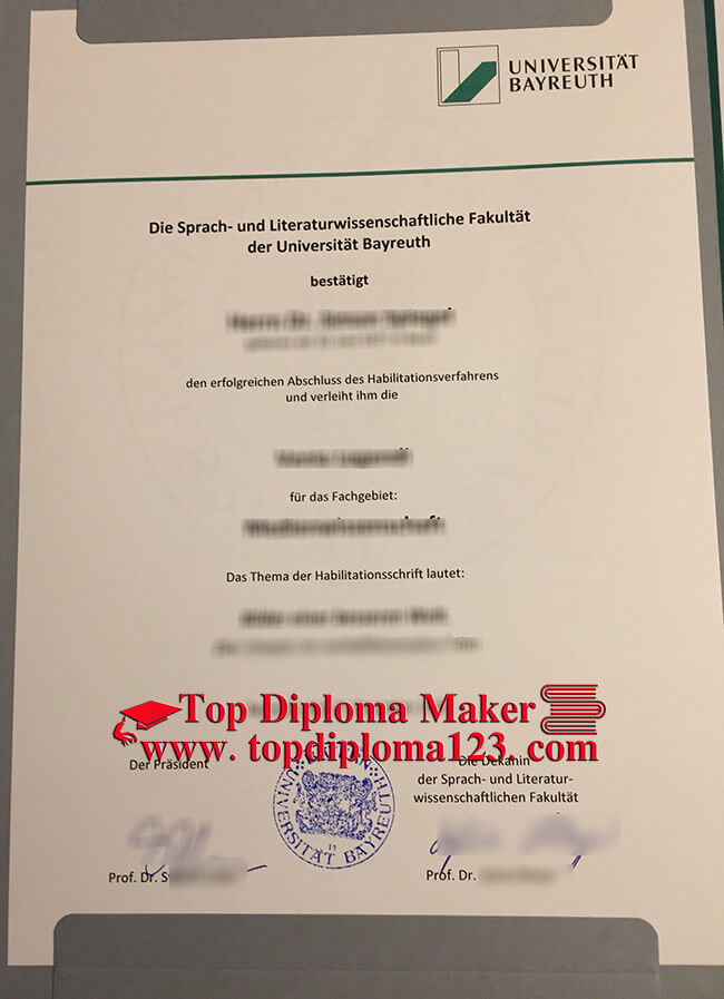 University of Bayreuth  diploma 