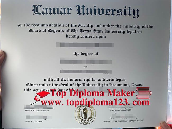 Lamar University Diploma