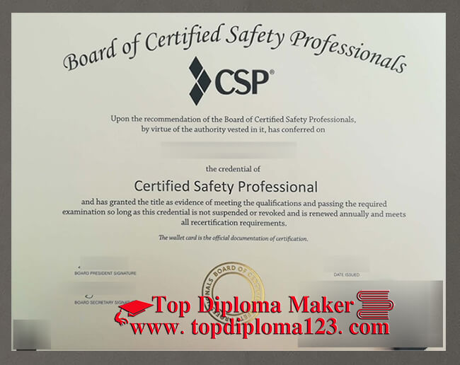 How To Get A Certified Safety Professional Certification Buy Fake Csp Certificate Buy 