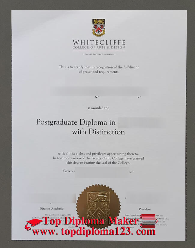 Whitecliffe College of Arts & Design diploma