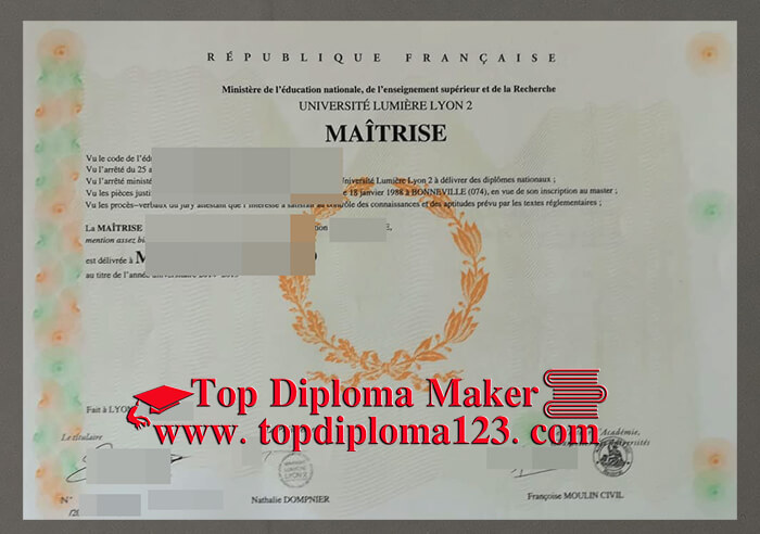 Lumière University Lyon 2 master diploma